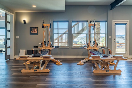 Studio setup with two GYROTONIC towers for group sessions